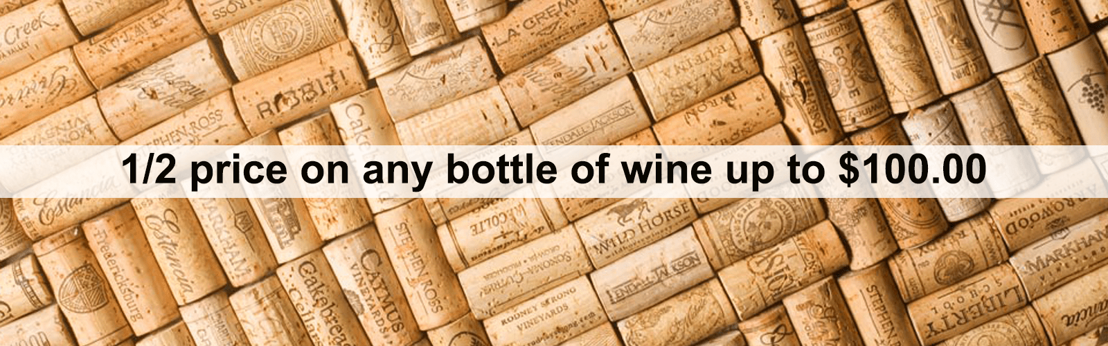 half price wine at Restaurant Bricco/Bricco Trattoria