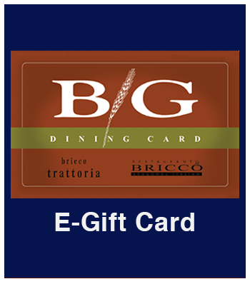 billygrant gift cards for Bricco Trattoria and Restaurant Bricco